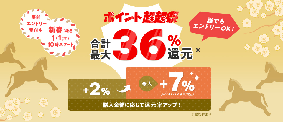 �ő�36���Ҍ� �|�C���g������ ���O�G���g���[��t�� 1/1�i�؁j10���X�^�[�g